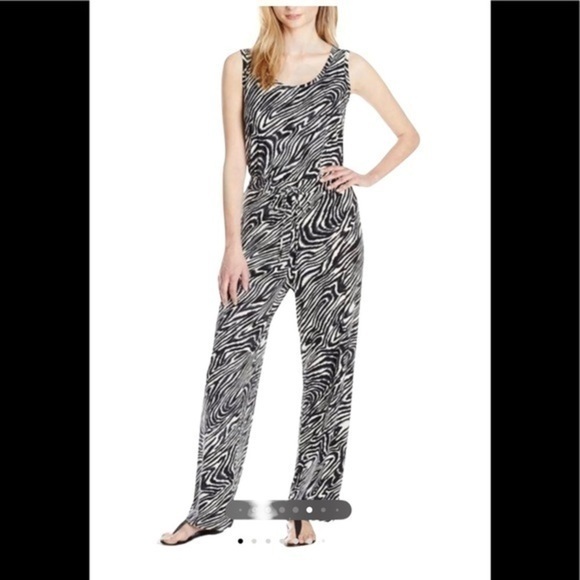 K Design Multi Print Sleeveless Jumpsuit With Belt Purple/Multi main image 0